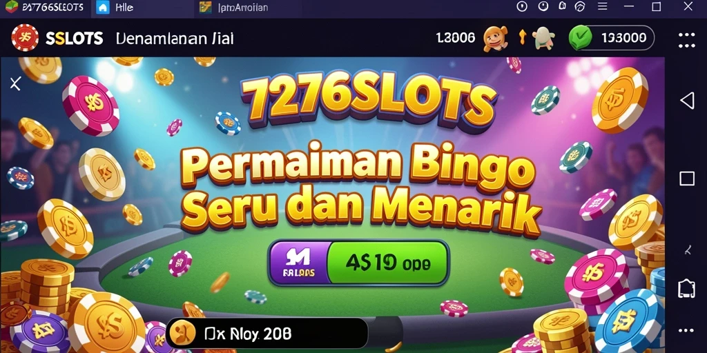 Tampilan gameplay Bingo di 7276SLOTS dengan fitur interaktif yang seru.