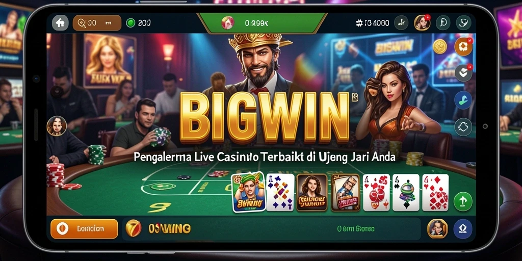 Tampilan gameplay Live Casino yang menarik dan interaktif di BIGWIN.