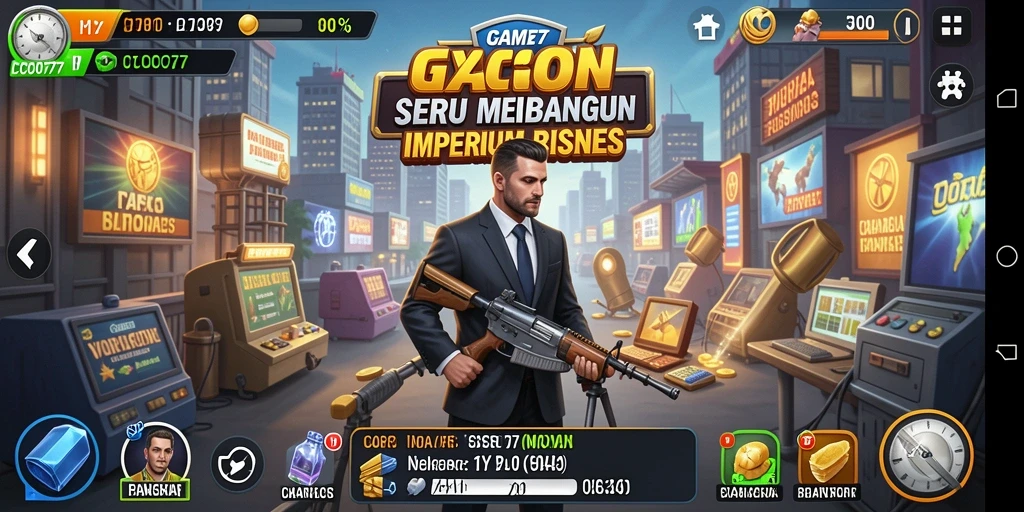 Tampilan gameplay COO77 dengan elemen Tycoon yang menarik.