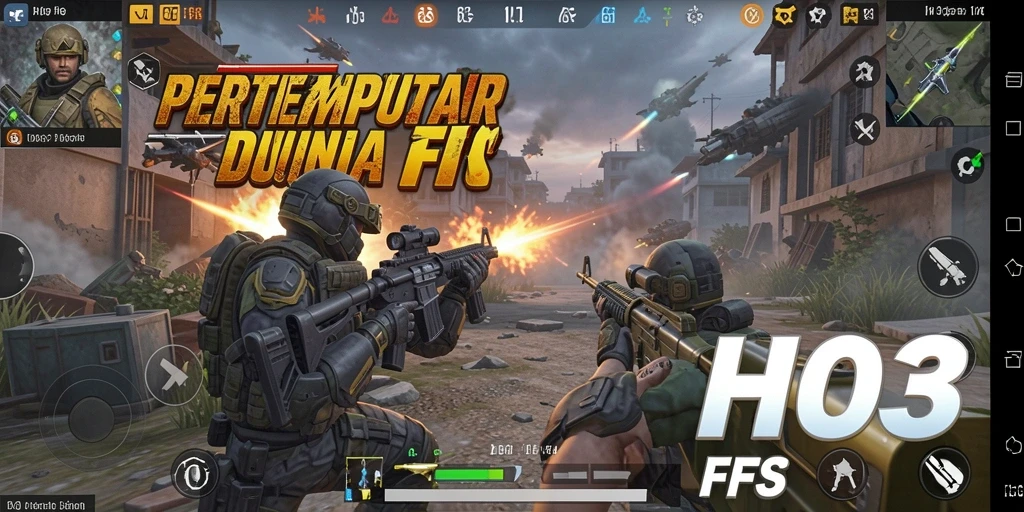 Gameplay H03 menampilkan pertarungan FPS yang menarik dan dinamis.