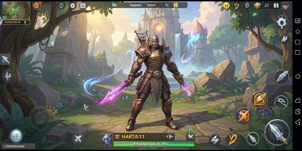 Screenshot utama HARTA11 menampilkan aksi pertarungan yang mendebarkan dalam dunia ARPG.