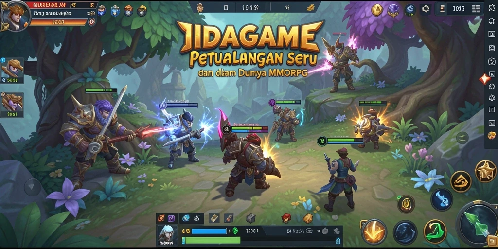 Tampilan gameplay epik dalam dunia MMORPG IDAGAME.