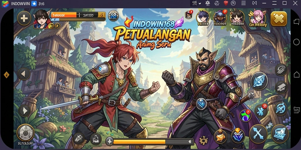 Tampilan gameplay seru dari INDOWIN168 dalam dunia Anime.