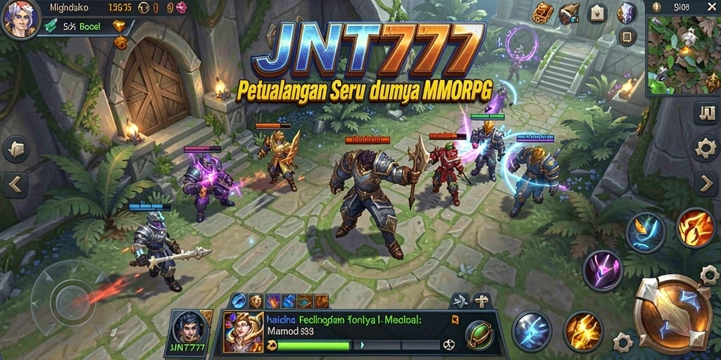 Tampilan gameplay memukau di dunia MMORPG JNT777.