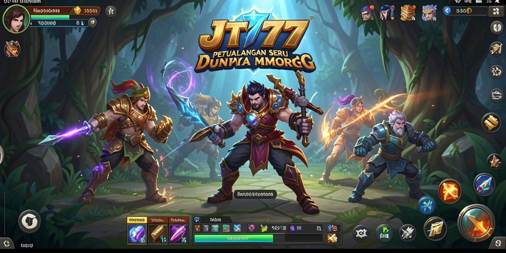 Screenshot gameplay JT777 menampilkan aksi pertarungan yang mendebarkan dan dunia yang luas.