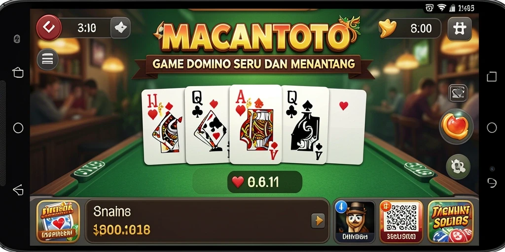 Tampilan gameplay seru dari MACANTOTO dengan keseruan permainan Domino.