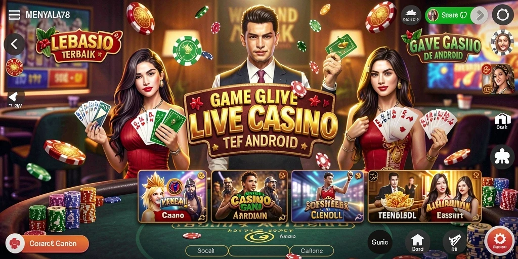 Tampilan gameplay Live Casino yang mendebarkan di MENYALA78.