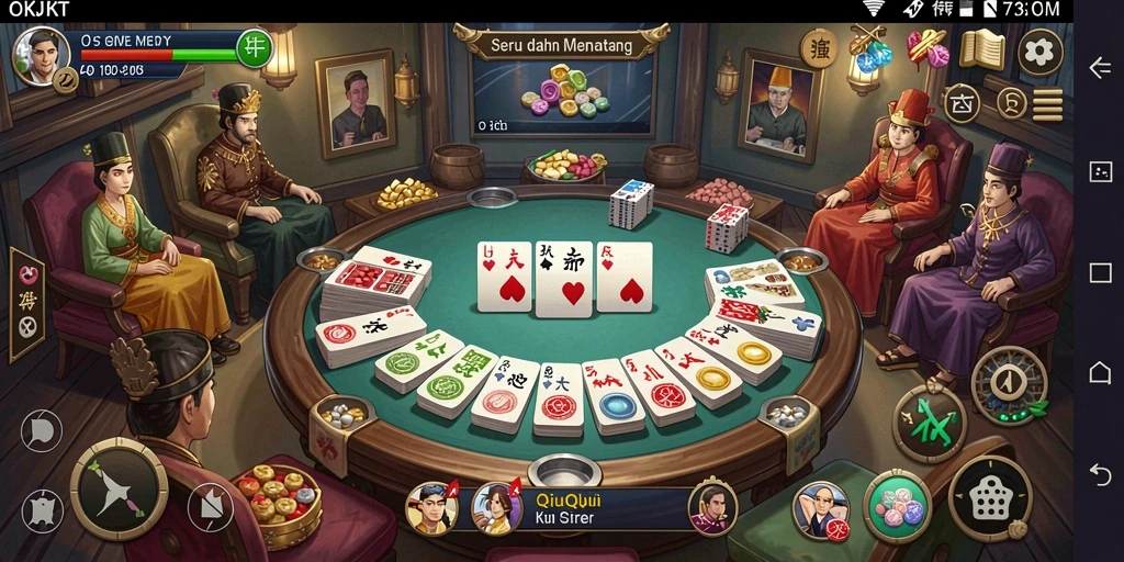 Screenshot OKJKT menampilkan gameplay seru QiuQiu.