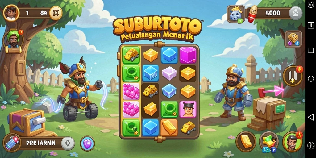 Tampilan gameplay SUBURTOTO yang seru dan penuh warna.